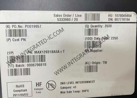 Chip di circuito integrato MAX12931BASA Isolatori digitali a bassa potenza 3kVRMS a due canali