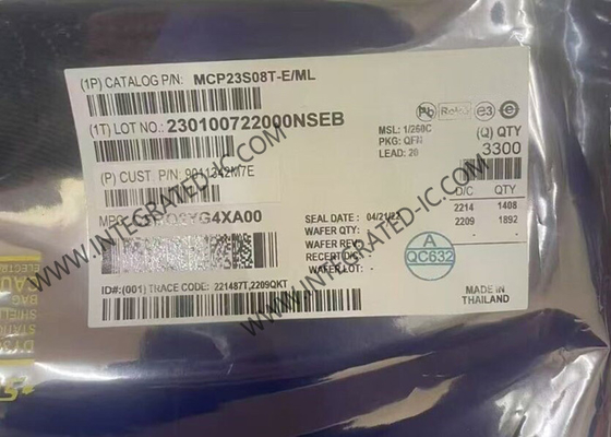 Circuito integrato MCP23S08T-E/ML, espansore I/O SPI a 8 bit con interfaccia seriale