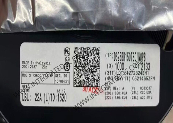 DS25BR150TSD circuito integrato chip canale singolo 3.125Gbps LVDS Buffer WSON-8