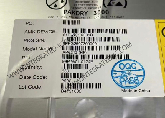 AP6212 BT IC Modulo Altamente Integrato Wi-Fi Single Band 11b/g/n e BT 5.4, QFN-44