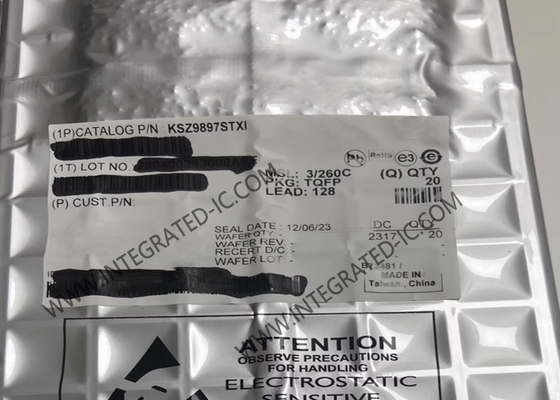 KSZ9897STXI Ethernet IC 750mA 7 porte GigE Managed Ethernet Switches TQFP128