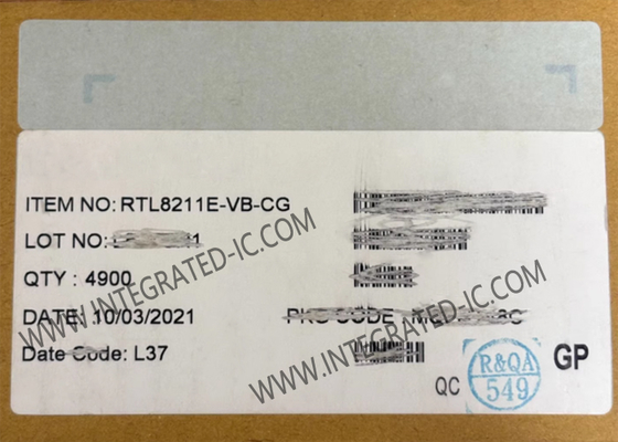 RTL8211E-VB-CG Ethernet IC integrato 10/100/1000M Ethernet Transceiver QFN48