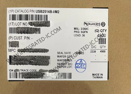 Chip a circuito integrato USB2514B-I/M2, controller hub USB 2.0 ad alta velocità a basso consumo