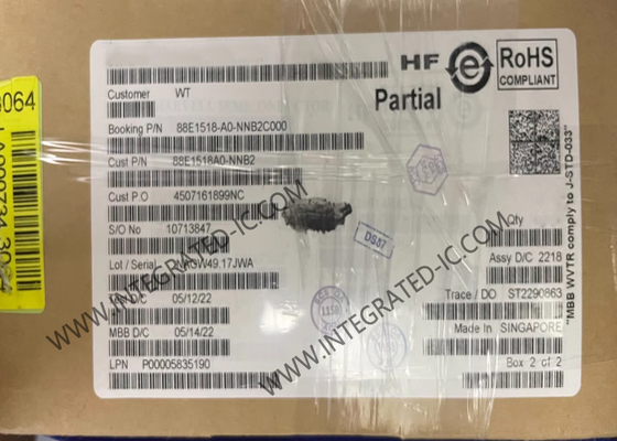 88E1518-A0-NNB2C000 Ethernet IC integrato 10/100/1000 Mbps Trasmettitori Ethernet ad alta efficienza energetica