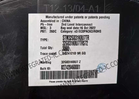 STM32G031K8U7TR Microcontrollore MCU Alto rendimento Arm Cortex-M0+ MCU mainstream a 32 bit