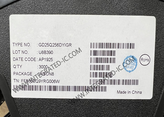 Chip IC di memoria GD25Q256DYIGR 256Mbit 104MHz SPI NOR Flash Memory WSON-8