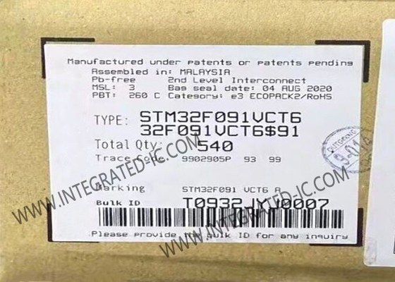 STM32F091VCT6 Microcontrollore MCU 32 bit 48MHz ARM Cortex-M0 MCU incorporato
