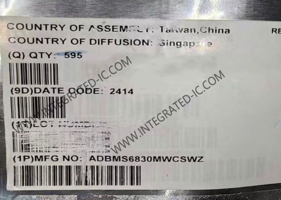 ADBMS6830MWCSWZ Chip a circuito integrato di 16 canali per monitoraggio della pila di batterie per lo stoccaggio di energia della rete con interfaccia I2C/SPI