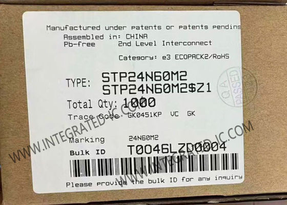 STP24N60M2 Transistor MOSFET di potenza 600V 18A 168 mOhms con tecnologia MDmesh M2 in package TO-220-3