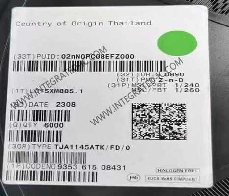 TJA1145ATK High-Speed CAN Transceiver Integrated Circuit Chip con velocità di trasmissione di 5 Mb/s e protezione ESD da 8 kV