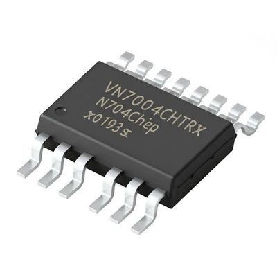 Circuito integrato driver high-side per automotive VN7004CHTR con corrente di uscita di 15 A, tensione di alimentazione da 4 V a 28 V e interfaccia compatibile CMOS 3 V 5 V
