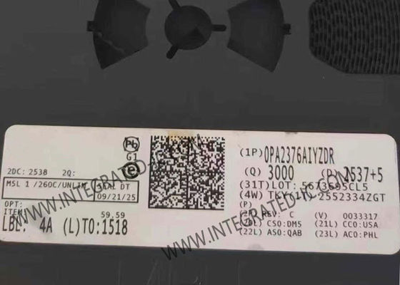 OPA2376AIYZDR Amplificatore Operazionale di Precisione con Banda di Guadagno di 5.5 MHz, Velocità di Slew di 2 V/us e Tensione di Offset in Ingresso di 5 uV