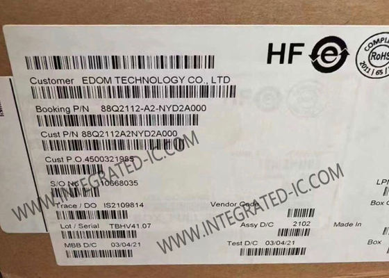 88Q2112-A2-NYD2A000 IC Ethernet Ethernet PHY con trasmissione dati a 1000 Mbps in package QFN48 con dimensioni di 7 mm × 7 mm