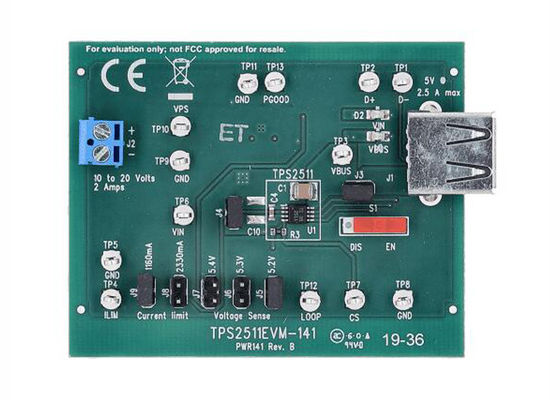 TPS2511EVM-141 Embedded Solutions USB Dedicated Charging Port Controller Evaluation Module