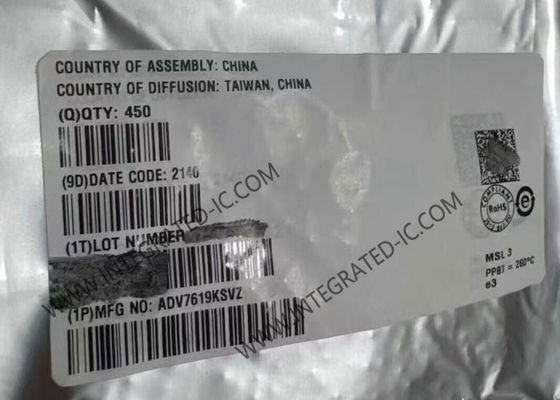 Circuito integrato ricevitore HDMI ADV7619KSVZ, chip HDMI a 2 canali da 3 GHz, interfaccia multimediale ad alta definizione HDMI 1.4a