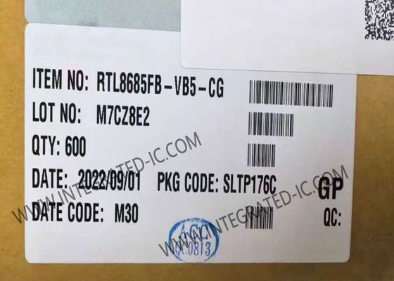 RTL8685FB-VB5-CG IC Ethernet Gigabit a 5 porte con buffer pacchetti da 128 KB e package LQFP-128 per l'automazione industriale