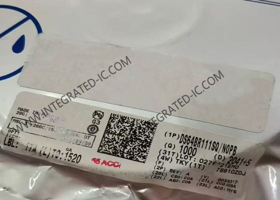 DS64BR111SQ Chip IC ripetitore a doppio canale da 6,4 Gbps per collegamenti seriali in package WQFN24