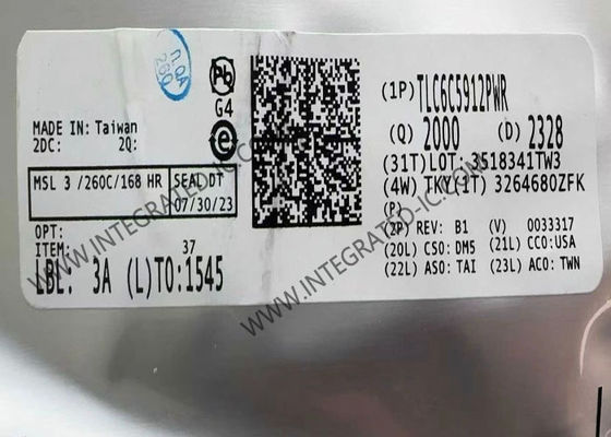 Circuito integrato driver LED a 12 canali TLC6C5912PWR con corrente di uscita di 50 mA e tensione di alimentazione da 3V a 5,5V