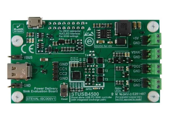 STEVAL-ISC005V1 Soluzioni incorporate STUSB4500 Controller di distribuzione di potenza USB