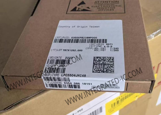 LPC5504JHI48 Microcontrollore MCU a 32 bit Arm Cortex-M33 con 8 MB Flash 45 pin GPIO e 128 bit UUID