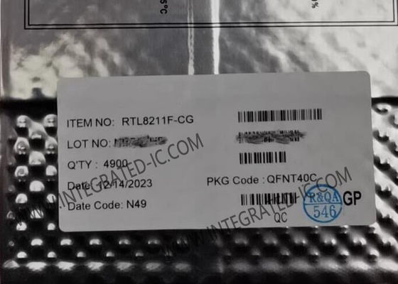 RTL8211F-CG Ethernet IC Transceiver Ethernet integrato 10/100/1000M con pacchetto QFN40 e conformità IEEE 802.3