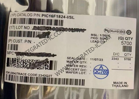 PIC16F1824-I/SL Microcontroller MCU 8-Bit 32 MHz with 7 kB Program Memory in SOIC14 Package