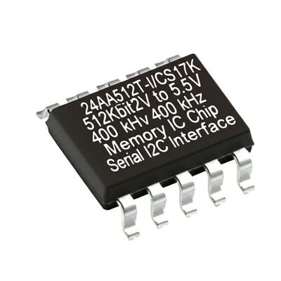 24AA512T-I/CS17K 512Kbit 1,7V a 5,5V 400 kHz Chip di memoria IC EEPROM seriale con interfaccia I2C