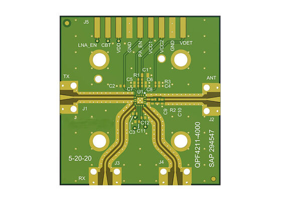 Scheda di valutazione del modulo front-end Wi-Fi 6 integrato per soluzioni embedded QPF4211EVB