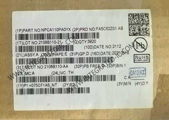 NPCA110PA0YX chip di circuito integrato con 24 bit di risoluzione 96 dB SNR Audio Enhancement Engine e CODEC con algoritmo MaxxAudio