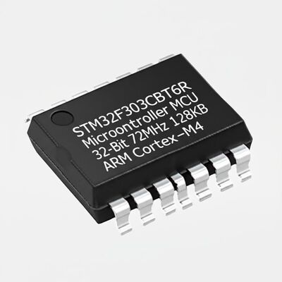 Microcontrollore a 32 bit STM32F303CBT6TR con core ARM Cortex-M4 a 72 MHz e memoria flash da 128 KB