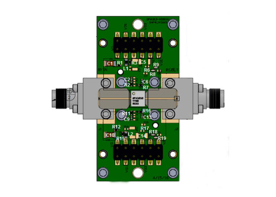 QPA1010PCB4B01 Scheda di valutazione amplificatore di potenza GaN da 15W da 7,9 GHz a 11 GHz per soluzioni embedded