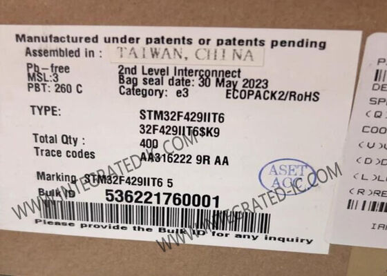 Centro LQFP176 di IC 180MHz del microcontroller del chip STM32F429IIT6 del circuito integrato il singolo
