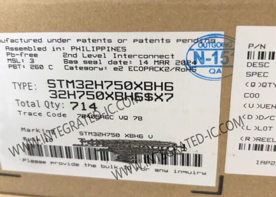 Microcontroller IC del BRACCIO Cortex-M7 di 32 bit del Unico centro di 265-TFBGA STM32H750XBH6