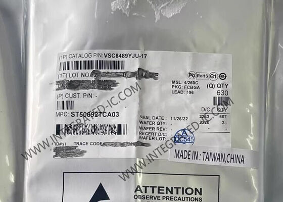 Ethernet IC VSC8489YJU-17 Dual Channel SerDes PHY Trasmettitori Ethernet FCCSP-196