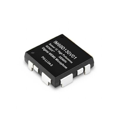 IM69D130V01 Microphone Digital MEMS Sensor IC con 69 dBA SNR e 130 dBSPL High Output Linearity Utilizzando la tecnologia MEMS a doppia scheda posteriore