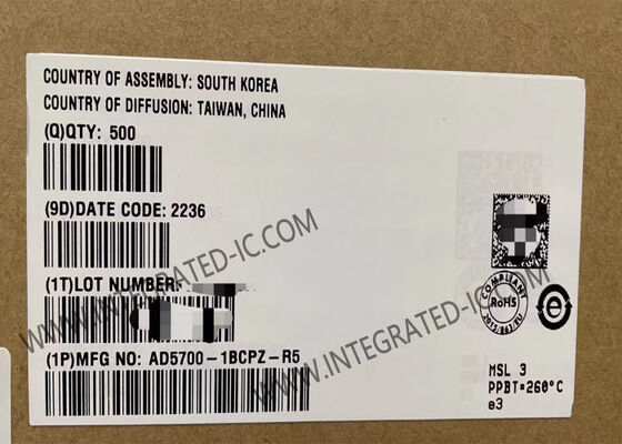 Chip a circuito integrato AD5700-1BCPZ 464uA Modem HART a chip singolo a basso consumo con conformità allo strato fisico HART e montaggio superficiale