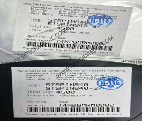 STSPIN840 circuito integrato chip compatto doppio spazzolato driver del motore DC con corrente di uscita di 1,5 A e tensione di funzionamento da 7V a 45V