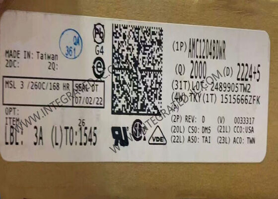 Circuito integrato modulatore delta-sigma isolato AMC1204BDWR 20MHz con 1200 VPEAK e immunità ai transienti di 15 kV/µs in package SOIC16