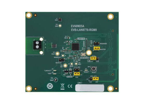 EV68M25A Board di valutazione delle soluzioni incorporate EVB-LAN8770-RGMI 100BASE-T1 Ethernet PHY Plug-In Card