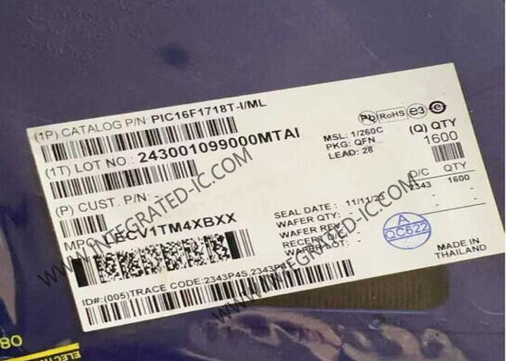 PIC16F1718T-I/ML Microcontrollore MCU 32MHz 8-Bit con 28 kB di memoria flash e potenza estremamente bassa (XLP)