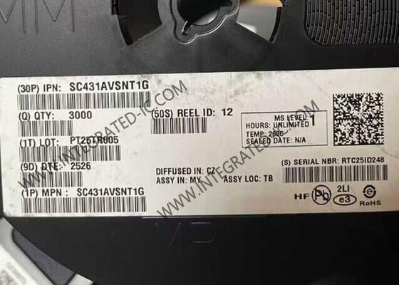 SC431AVSNT1G IC di riferimento di tensione del chip di circuito integrato con riferimenti di precisione programmabili da 2,5 V e coefficiente di temperatura 50 PPM/°C