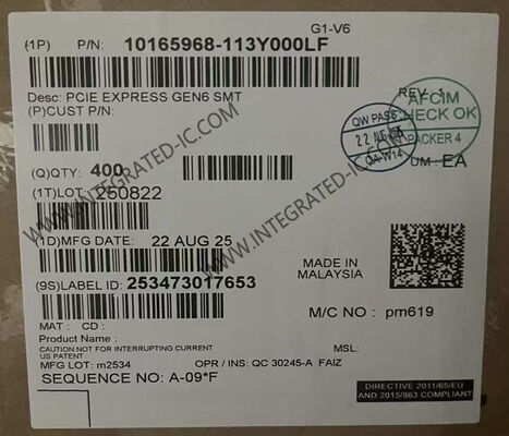 10165968-113Y000LF 1.1A PCI Express Gen 6 Card Edge Connector 164POS per trasferimento dati ad alta velocità