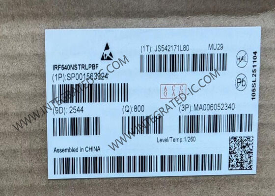 IRF540NSTRLPBF MOSFET di potenza 100V Transistor a canale N singolo con 33A di corrente di drain continua e 44mOhm di resistenza