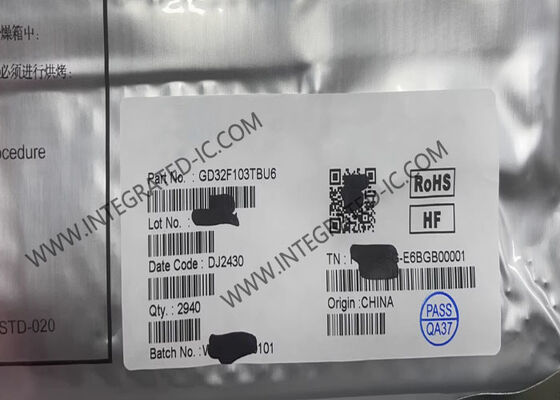 Microcontrollore GD32F103TBU6 MCU a 32 bit ARM Cortex-M3 con velocità di 108MHz in package QFN36