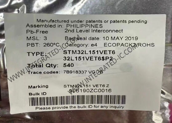 STM32L151VET6 Microcontrollore MCU Ultra-Low-Power ARM Cortex-M3 32 bit 512 kB Memoria flash 32MHz MCU