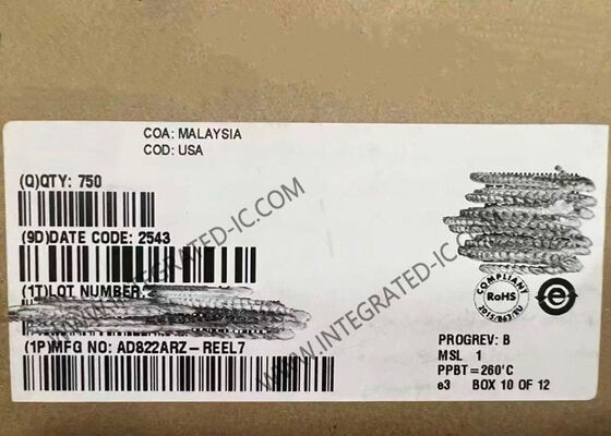 AD822ARZ Amplificatore operativo a doppio ingresso FET a bassa potenza con uscita da rotaia a rotaia SOIC-8