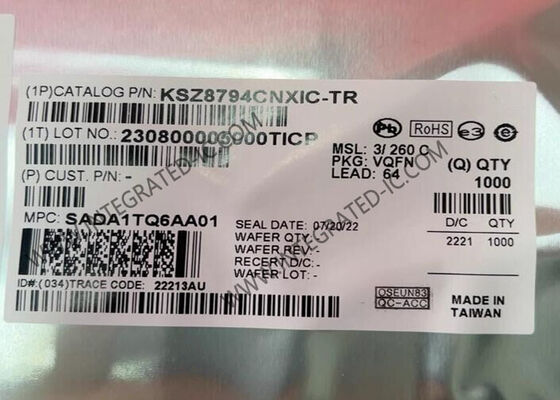 KSZ8794CNXIC Ethernet IC Switch Ethernet Gestito a 4 Porte Chip in Package QFN-64