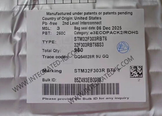 Microcontrollore STM32F303RBT6 MCU 72 MHz Flash da 128 KB MCU Embedded LQFP-64