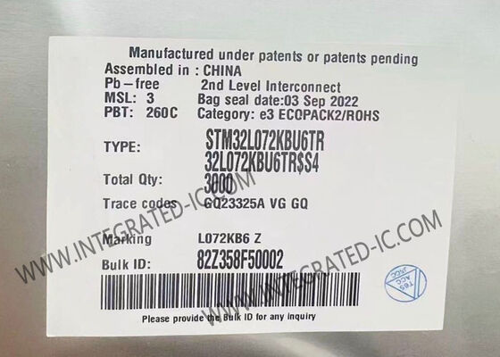 Microcontrollore STM32L072KBU6TR MCU Single-Core 32MHz Arm Cortex-M0+ MCU a bassissimo consumo