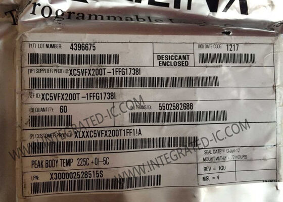 XC5VFX200T-1FFG1738I Gate array programmabile sul campo FPGA di elaborazione integrata serie Virtex-5 FXT